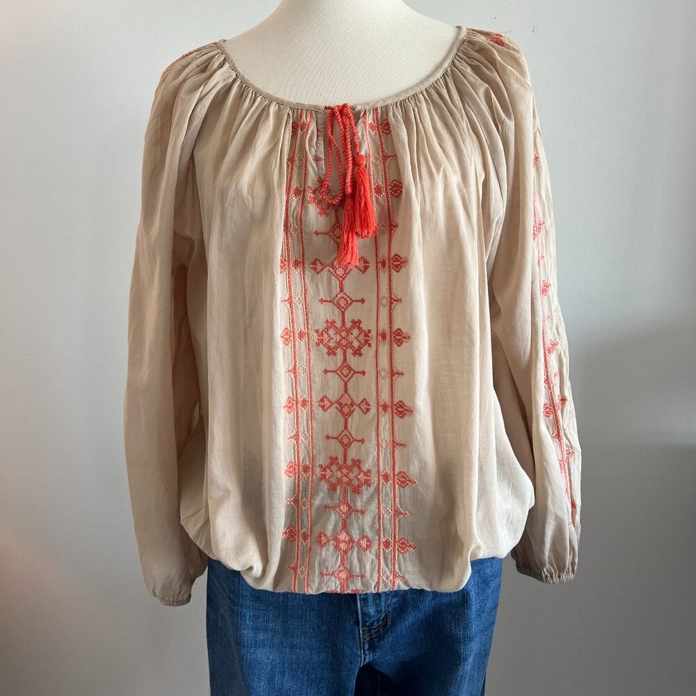 Lucky Brand Bohemian Long Sleeve Pull Over Size L